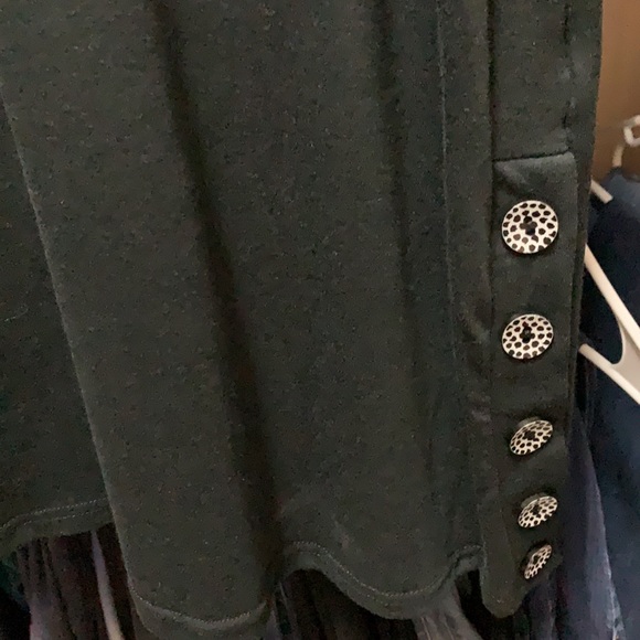 Black dress with buttons on one bottom side. - Picture 2 of 2